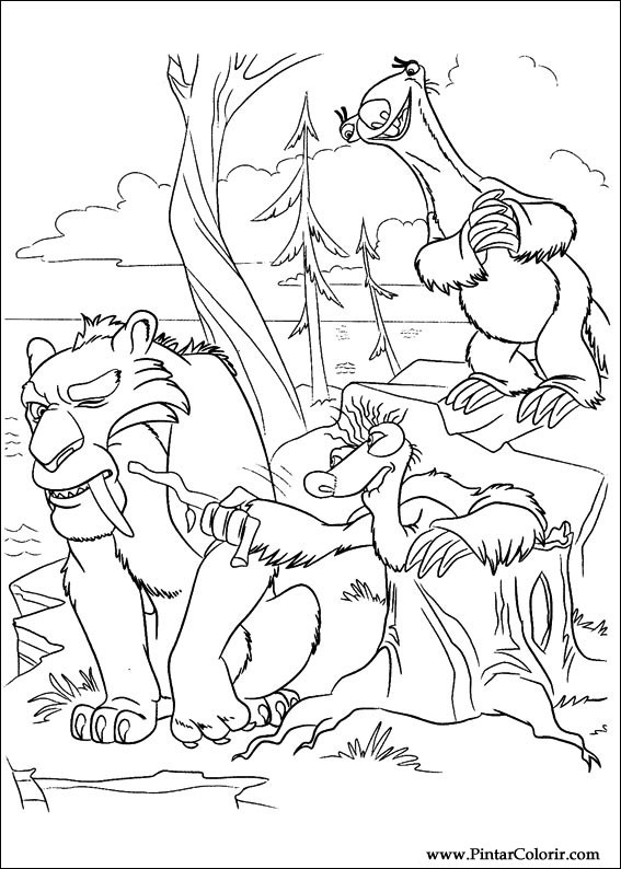 ice age 4 diego coloring pages - photo #12