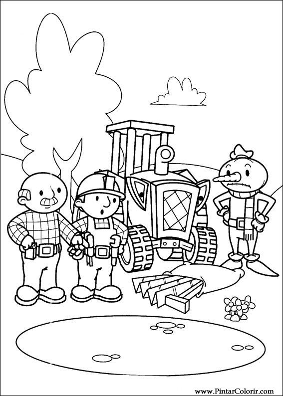 Desenhos Para Pintar E Colorir Bob O Construtor - Imprimir Desenho 095