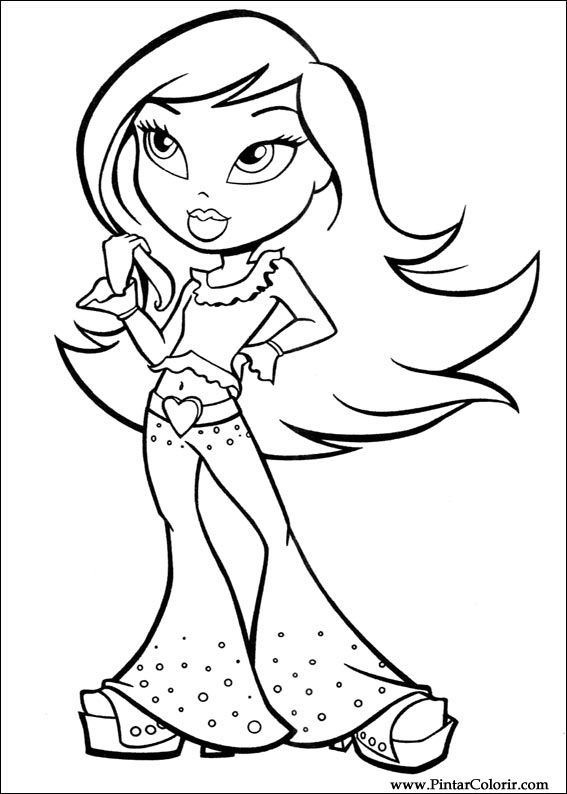 pintar colorir bratz 049