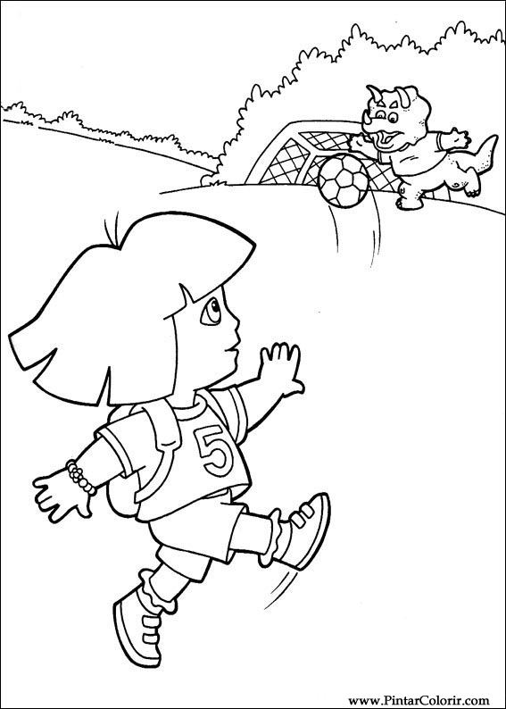 Desenhos Para Pintar e Colorir Dora A Aventureira - Imprimir Desenho 042