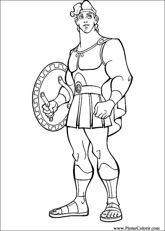 pintar colorir hercules 009