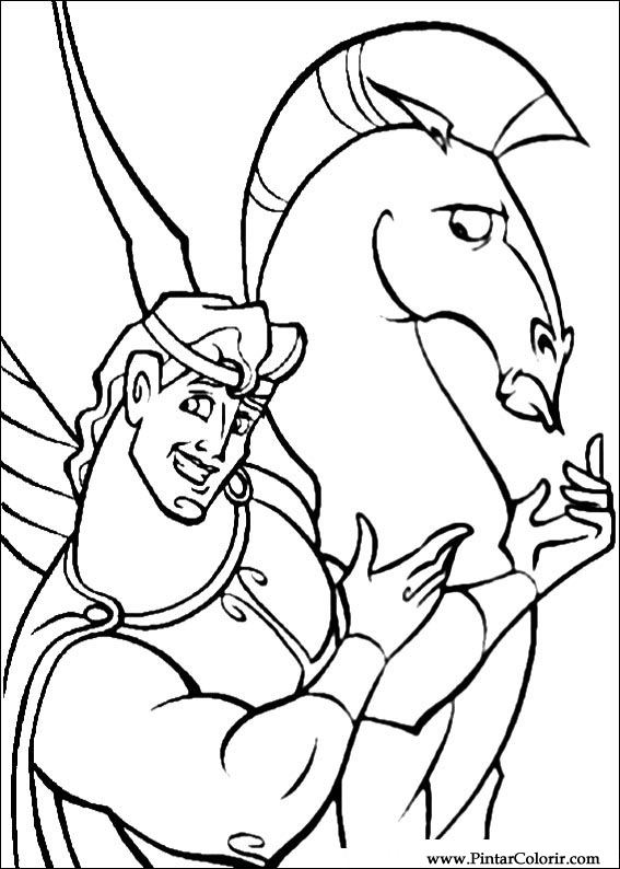Desenhos Para Pintar e Colorir Hercules Imprimir Desenho 015