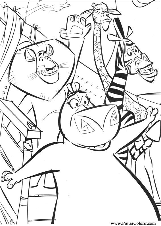 madagascar coloring pages and drawings - photo #4