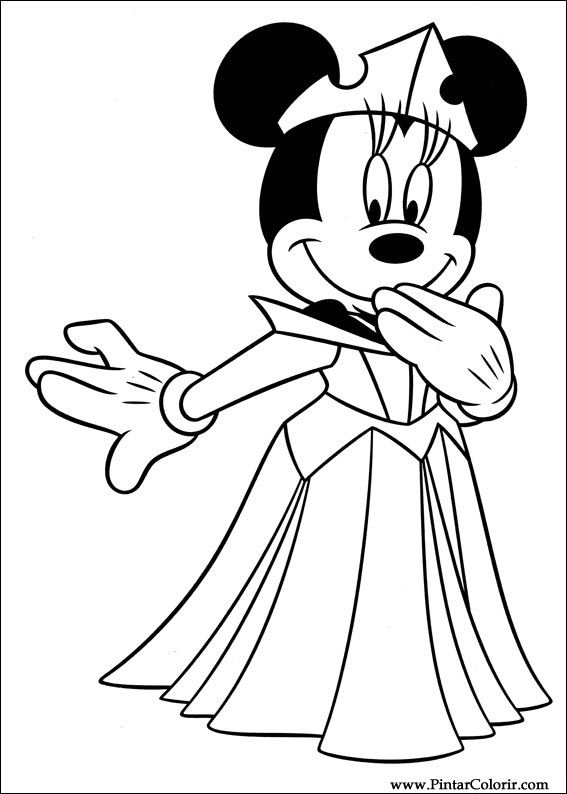 pintar colorir minnie 038