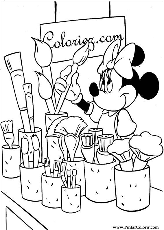 pintar colorir minnie 053