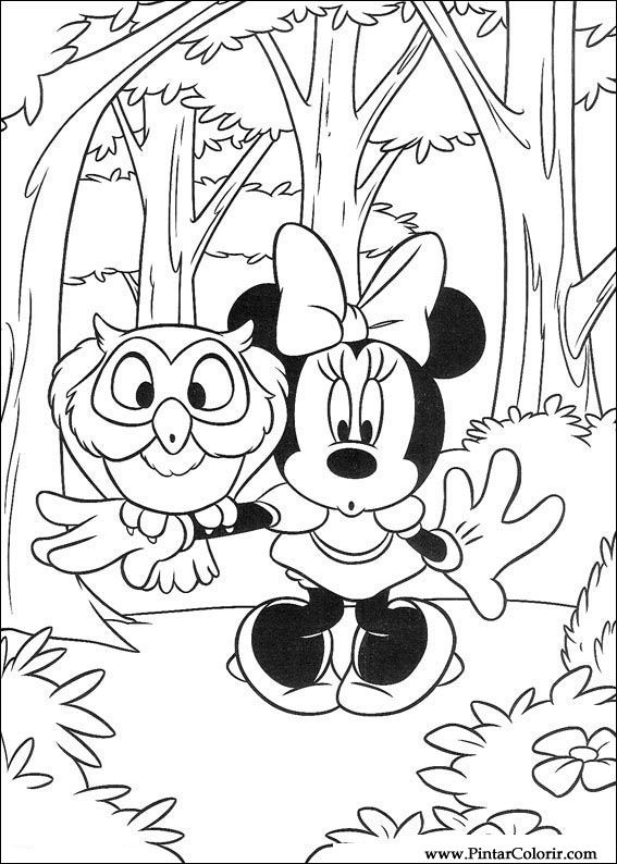 pintar colorir minnie 073