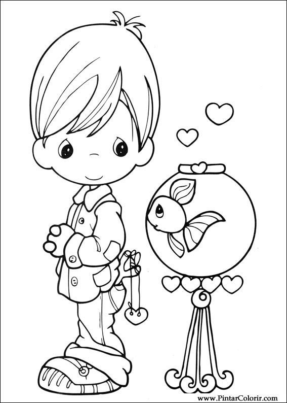 Drawings To Paint &amp; Colour Precious Moments - Print Design 041