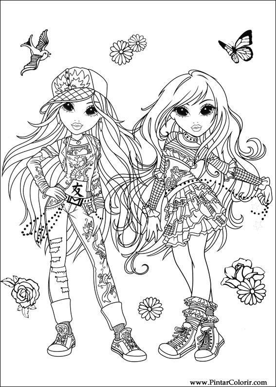 Dessins de peindre et couleur Moxie Girlz Imprimer pintar colorir moxie girlz 007