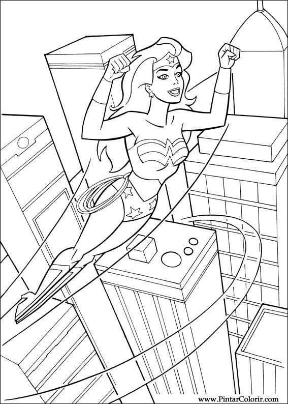 pintar colorir mulher maravilha 011