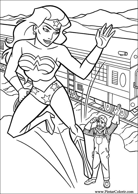 Dessins de peindre et couleur Wonder Woman Imprimer pintar colorir mulher maravilha 032