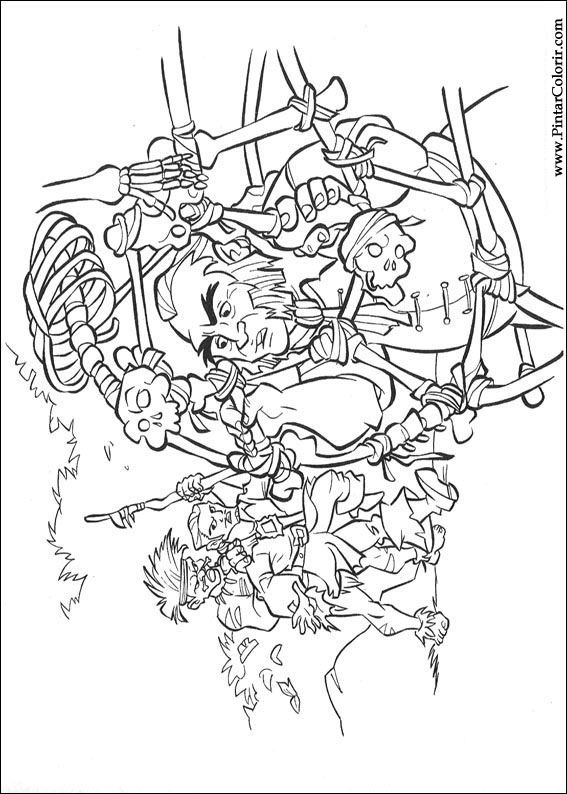 Zeichnungen zu malen und Farbe Pirates of the Caribbean