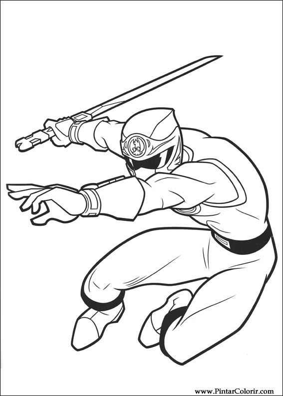 Dessins de peindre et couleur Power Rangers Imprimer pintar colorir power rangers 006