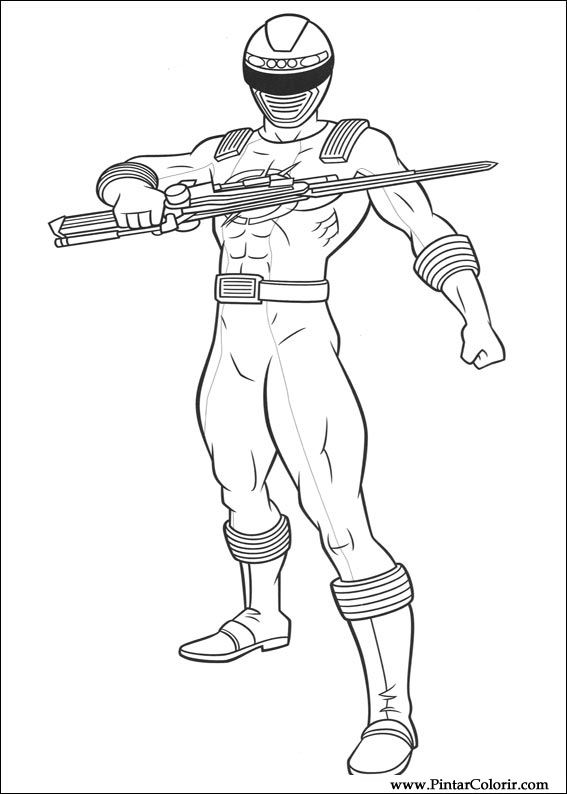 Drawings To Paint & Colour Power Rangers Print Design 010 pintar colorir power rangers 010