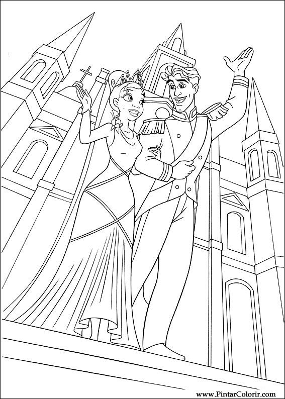 pintar colorir princesa sapo 061