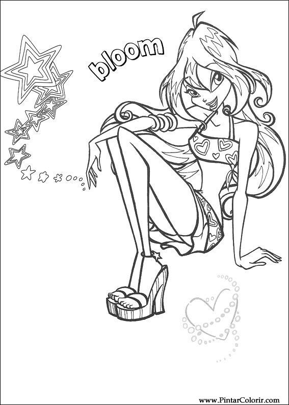 pintar colorir winx club 007