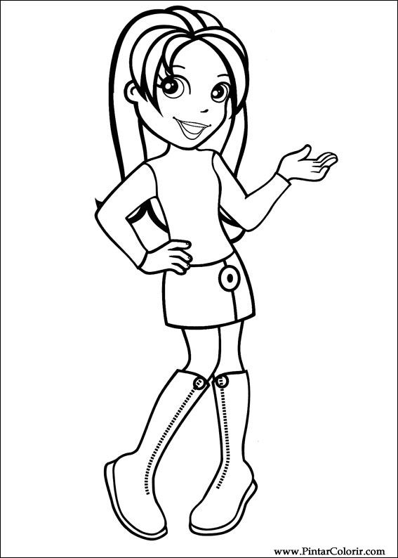 Desenhos para pintar e colorir polly pocket imprimir desenho 020